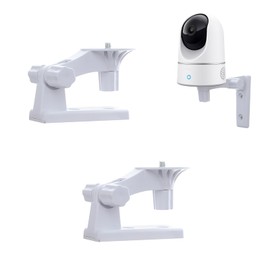 Wall Mount Compatible with Eufy Security Indoor Cam E220 P24 P22, Eufycam 2c/2 Security Camera, Pack of 2 Adjustable Wall Mounts Camera Mount, White