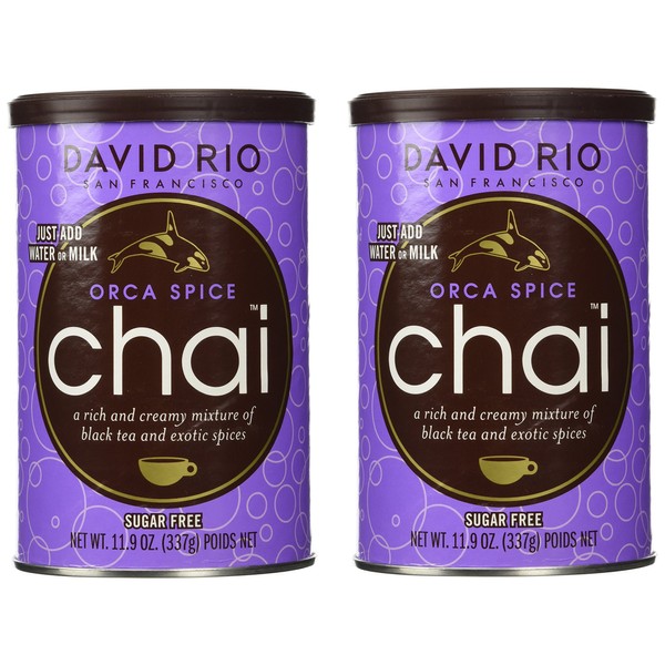 2 canisters of Orca Spice Sugar-Free Chai, 11.9oz.