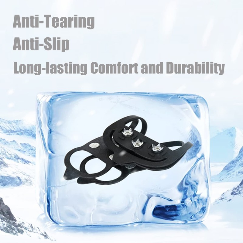 HAPIBY Non Slip Gripper Spike, Ice Grippers Traction Cleats Snow