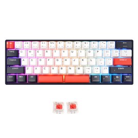 MOLGRIA SKYLOONG GK61 Dual-Space RGB Backlit Gaming Keyboard with Hot Swappable Brown KTT Machinery Switches and Double-Shot Keycaps, QMK Set Tap-Hold Function Keys USB-C Wired Mechanical Keyboard