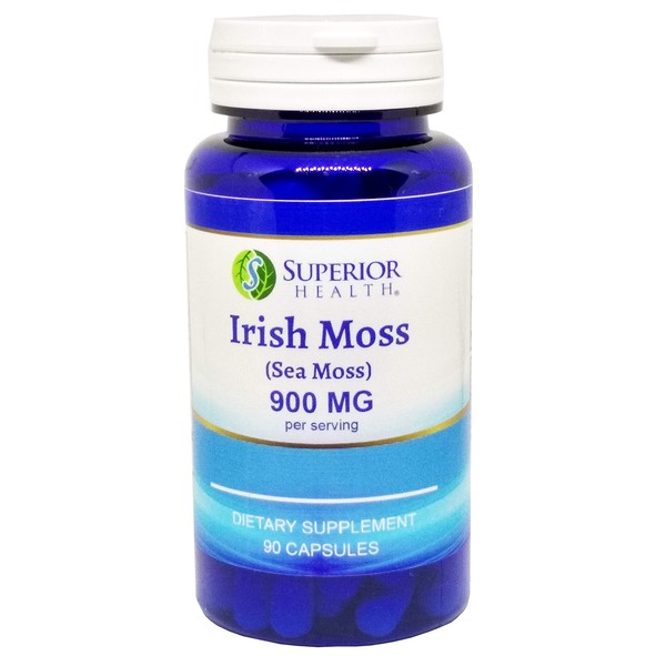 Irish Sea Moss Supplement 900mg Per Serving 90 Capsules for 45 Day Supply
