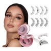Kit De Pestañas Postizas Magnéticas Con Clip 2 Pares