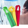 Two-handle, back-sealing towel, bath shower towel, Italian towel, bath washing, back-slipping green 4ea