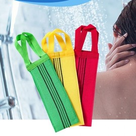 Two-handle, back-sealing towel, bath shower towel, Italian towel, bath washing, back-slipping green 4ea