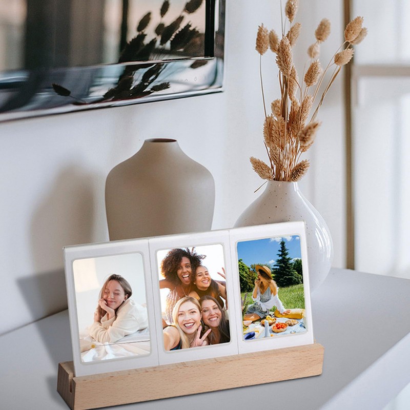 Instax Mini Picture Frame, Light Up Clear Acrylic Desk Photo