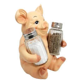 Animal Farm Cute Babe Pig Porcine Spice Figurine Salt Pepper Shakers Holder Kitchen Decor Centerpiece Farmers Animal Lovers