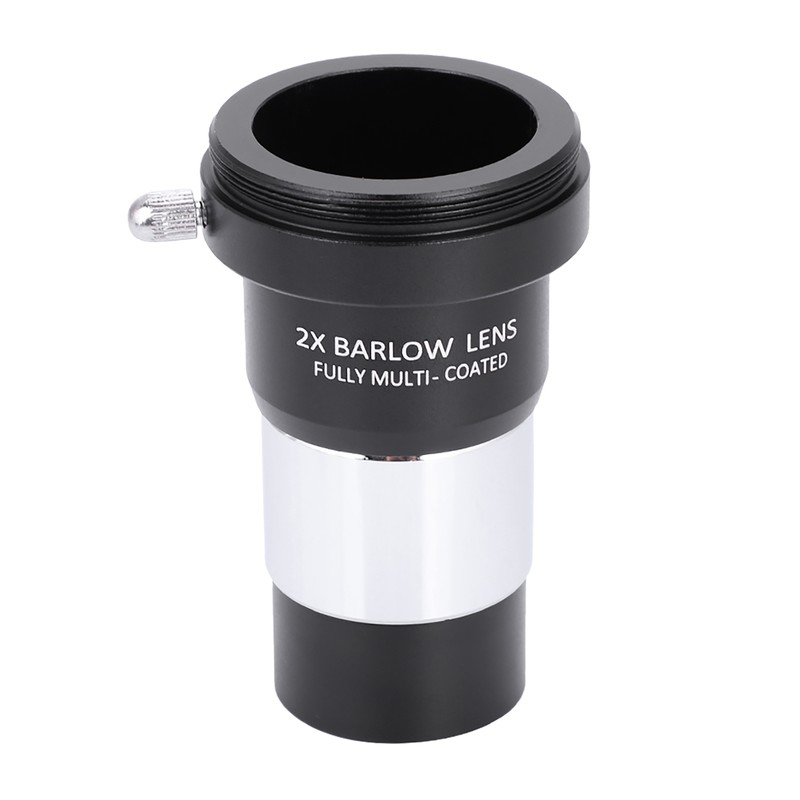 1.25" Plossl Telescope Eyepiece Set 4/10/25mm 2X Barlow Lens Kit