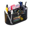 Mesh Desk Office Organizer,Multifunction Pen Holder with Drawer Stationery Storage