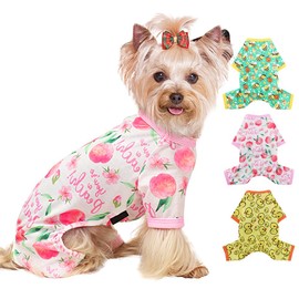 Yikeyo Dog Pajamas XL, Cotton Stretchable Pet Dog Pajamas Jammies Puppy Outfits for Double Extra Dogs Female Male, Spring Summer Doggie Pjs Doggy Pajamas for 2XL Dogs (Peach Pink, 2XL)
