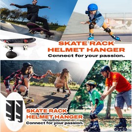 Cucioki Skateboard Wall Mount Display Rack with Hanger Hook Skateboard Rack Holder for Longboard Skateboard