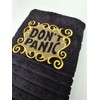 Don't Panic Black Bath Towel, Towel Day Towel, 25th May