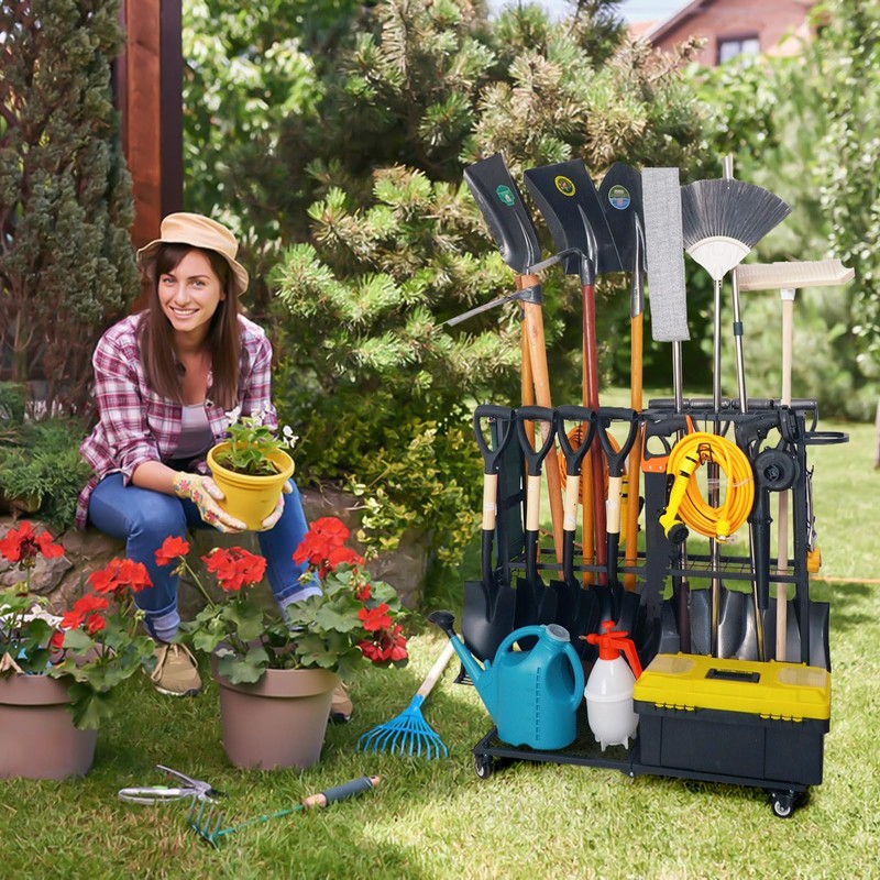 Garden Tool Organizer - Heavy Duty Garage Storage and Organization
