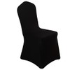 Uniquemystyle Stretch Spandex Dining Chair Cover Covers for Wedding Banquet Dining Room(Black)