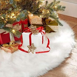 Temiry Christmas Tree Skirt, Footree, Christmas Ornament, Round Cute Tree Skirt, Luxurious Base Cover, Ornament, Christmas Tree, Hidden Foot, Snowflake, Indoor Outdoor Decoration, Christmas Party, Ornament, Atmosphere, Christmas Supplies (30.7 inches (78 cm)
