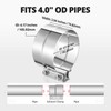 EVIL ENERGY 4.0'' Exhaust Clamp, Lap Joint Band Clamp Stainless