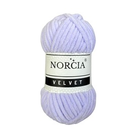 NORCIA Soft Velvet Yarn Chenille Yarn for Crocheting Baby Blanket Yarn for Knitting Amigurumi Yarn Fancy Yarn for Crochet Weaving Craft (Lilac, 1 Skein)