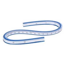 Flexible Measuring Ruler, Double Sided Flexible Vinyl Curve Ruler for Engineering Drawing, Garment Design and Surveying (30cm/11.81")