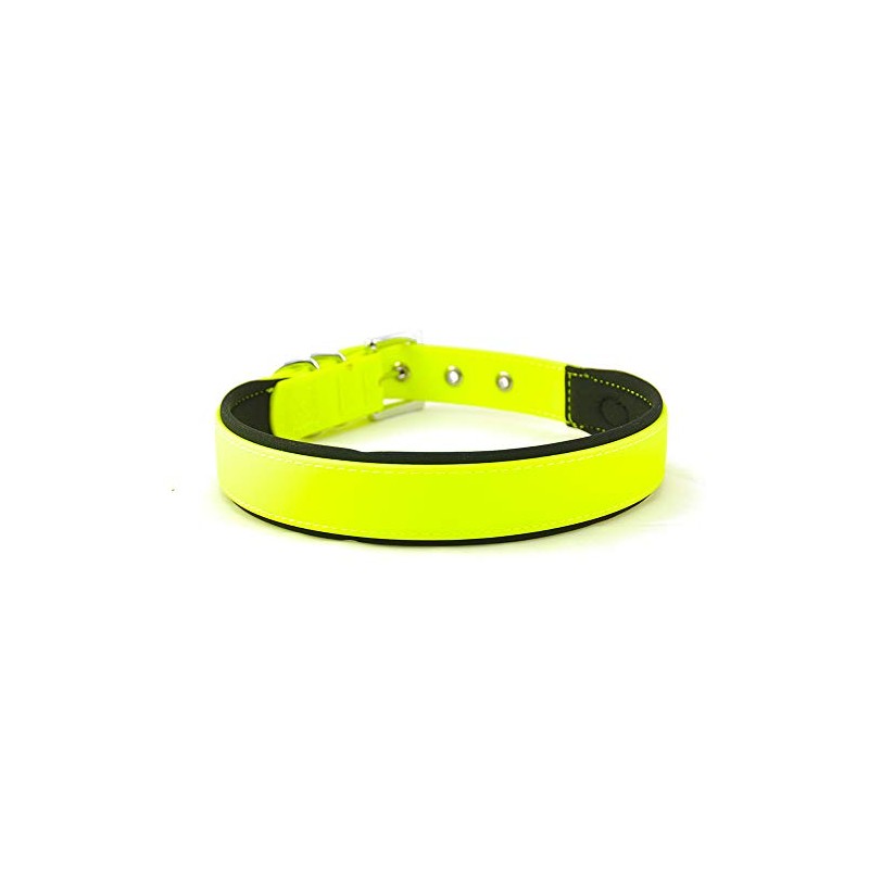 Nobby Cover Dog Collar, 45-55 cm/25 mm, Neon Yellow