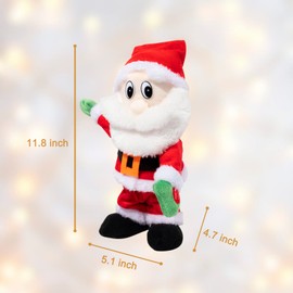 SdeNow Walking Santa Claus Singing Dancing Musical Twerking Shaking Santa Claus Christmas Electric Santa Claus Toys Dolls Xmas Gift