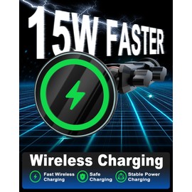 Phone Mount Holder for Ford Bronco 2021 2022 2023 2024 2025 2/4 Door,Magnetic Wireless Charging,Magsafe Charger for Ford Bronco, for Ford Bronco Accessories with 5-Foot Cable (Not for Bronco Sport)