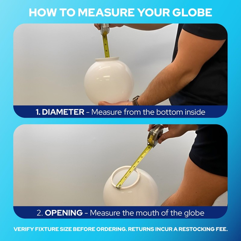 KastLite 8" White Acrylic Lamp Post Globe | Smooth Textured