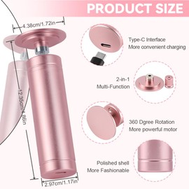 AOOWU Hornhautentferner Elektrisch, Wiederaufladbare Elektrisches Fuß-Hornhautentferner-Set mit Austauschbaren Fußfeilen, Einstellbar Speeds, Fußpflegeset für rissige Fersen, Hornhaut, abgestorbener