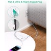 Flat Extension Cord, Flat Plug Power Bar with USB C