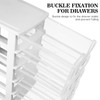 Operitacx 5 Plastic Storage Drawers, Multifunctional Clear Storage Drawers Tower