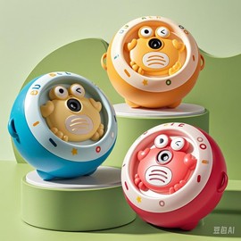 Automatic Bubble Machine for Kids, Cute Crab Design, 3 Colors Available, Outdoor Indoor Bubble Maker Toy (red)