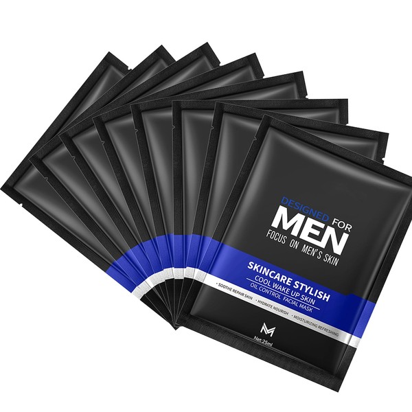 Mens Face Mask Set 8PCS, Face Masks for Men, Hydrating
