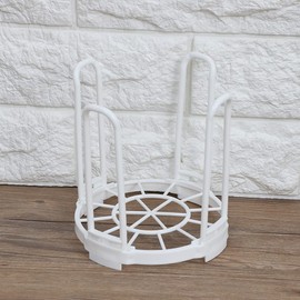 White Dinnerware Bowl Plate Racks and Holder Plastic Drain Rack Dish Storage Display Stand Drying Shelf Tableware Drainer Rack Kitchen Organizer Dish Racks, Racks and Holders (5.5 * 5.8 inches)
