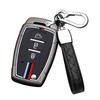 HIBEYO Flip Key Car Key Case Fits SsangYong Tivoli Rexton