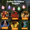 FHNFHN String Light Poles 4 Pack,10FT Metal String Light Poles