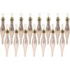 Christmas ConceptsÂ® Pack Of 15-8.5cm Droplet Baubles - Matte & Glitter Design - Christmas Baubles (Champagne Gold)