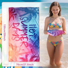 Tolenre Strandtuch Mikrofaser Handtuch Groß 90x180cm, Strand Handtücher Groß, Mikrofaser Schnelltrocknend Leicht, Badetuch Strandtuch Sandfrei, für Damen Herren Reise Urlaub Schwimmen Sauna Yoga