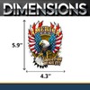 Generic Eagle and Flag Vinyl Decal Size 5.9 x 4.3