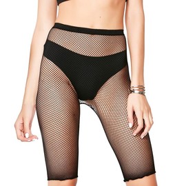 Women's fishing net pantyhose with fine mesh design (AU, Alpha, One Size, Regular, Regular, Black)