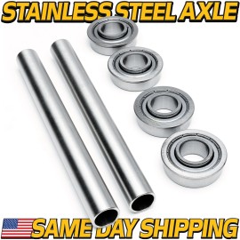 HD Switch (2Kits) Stainless Front Axle & Wheel Bearings for BadBoy MZ MZ-Magnum MZ-Rambler