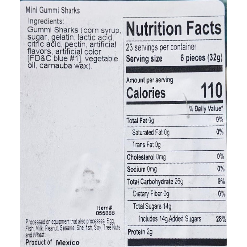 JIMBO SNACKS Mini Blue Raspberry & Marshmallow Gummi Sharks -