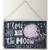 Tin Sign Metal Wall Plaque PosterNostalgic Motif love moon and
