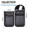 2 Pack Car Key Signal Blocker Pouch, Faraday Pouch, Keyless