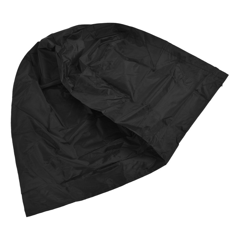 Fire Pit Cover Round Black Waterproof Dustproof Polyester Fiber Firepit