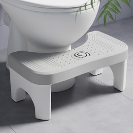 Toilet Stool Squat Adult, 7 Inch Poop Stool Adult for Bathroom, Non-Slip Potty Stool for Adults, Squatting Toilet Foot Stool for Pooping, Toilet Step Stool for Kids, Pooping Stool, Toilet Assistance