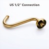 8 Inches S-shape Wall Mount Shower Arm and Flange, Champagne