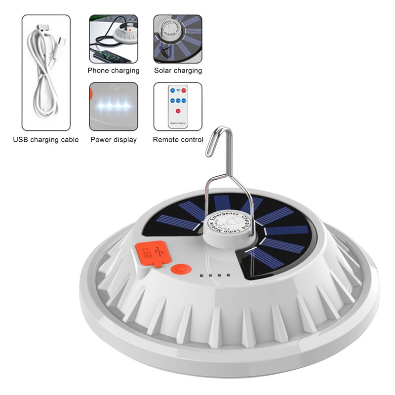 Solar Camping Light USB Charging 5 Mode 60LED Bulb Light