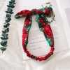 5 x Stretchy Christmas Headbands Set Bow Soft Elastic Alice