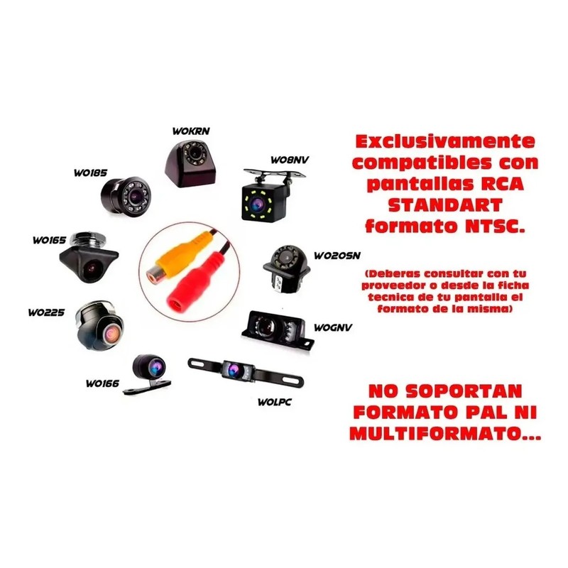 Camara Reversa Universal Vision Nocturna 7 Leds Contra Agua