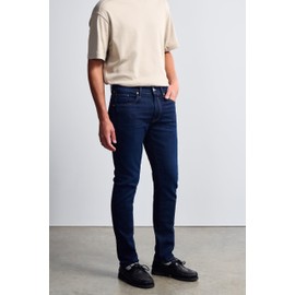 General Denim Works Ride Men's Regular Rise Slim Leg Jeans, Rinse Brushed Denim, 33x32