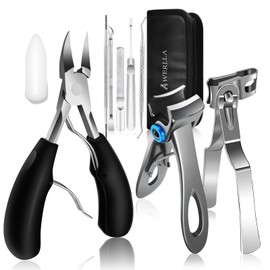 Werlla Werlla Toenail Clippers for Seniors Thick Toenails, Heavy Duty Toe Nail Clippers Adult Thick Nails Long Handle, Large Toenail Clippers for Thick Nails 8Pcs