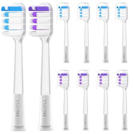 Cabezales de cepillo de dientes YMPBO compatibles con el cepillo de dientes eléctrico Laifen, repuesto de cabezal de cepillo, transparente, paquete de 10